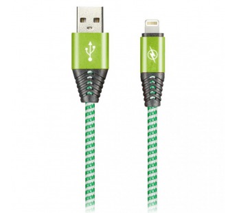 Дата-кабель Smartbuy 8pin HEDGEHOG зеленый 2 А, 1 м (iK-512HH green)/100#2112177