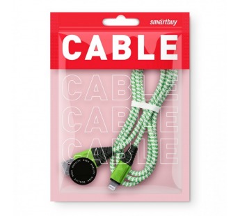 Дата-кабель Smartbuy 8pin HEDGEHOG зеленый 2 А, 1 м (iK-512HH green)/100#2112176