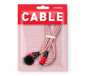 Дата-кабель Smartbuy 8pin HEDGEHOG красный 2 А, 1 м (iK-512HH red)/100#2112173