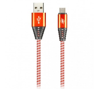 Дата-кабель Smartbuy MicroUSB HEDGEHOG красный 2 А, 1 м (iK-12HH red)/100#2112159