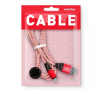 Дата-кабель Smartbuy MicroUSB HEDGEHOG красный 2 А, 1 м (iK-12HH red)/100#2112158