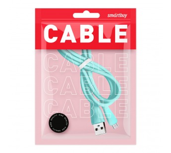 Дата-кабель Smartbuy MicroUSB кабель в резин. оплетке Gear, 1 м., <2А, cв.зел. (iK-12RG lgreen)#2111930