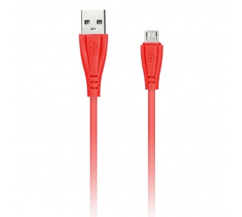 Дата-кабель Smartbuy MicroUSB кабель в резин. оплетке Gear, 1 м., <2А, красный (iK-12RG red)/100#2111929