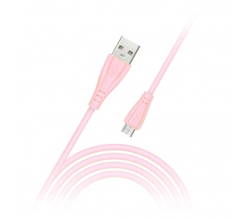 Дата-кабель Smartbuy MicroUSB кабель в резин. оплетке Gear, 1 м., <2А, розовый (iK-12RG rose)#2111925