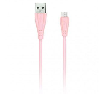 Дата-кабель Smartbuy MicroUSB кабель в резин. оплетке Gear, 1 м., <2А, розовый (iK-12RG rose)#2111926