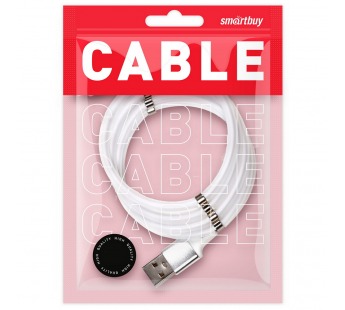 Кабель для зарядки, данных, Micro USB, 3 Ампера, магнит, самосворачивающийся, Smartbuy, 1 м ik-12mag#2112356