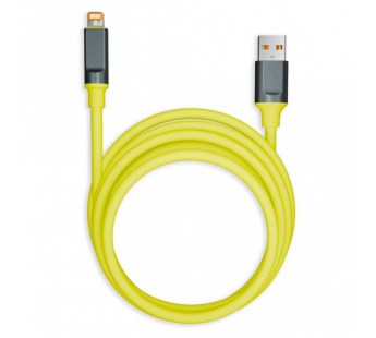 Кабель для зарядки и передачи, супертолстый BOLD LIGHTNING желтый, 3А, TPE, 1 м, Smartbuy#2112374
