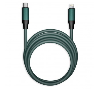 Кабель для зарядки и передачи, супертолстый BOLD LIGHTNING мятный, 3А, TPE, 1 м, Smartbuy#2112373