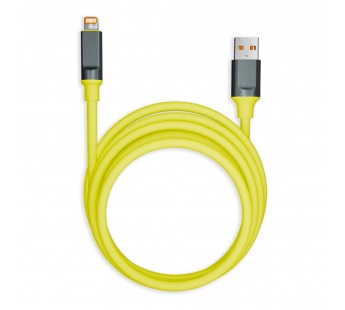 Кабель для зарядки и передачи, супертолстый BOLD TYPE C - LIGHTNING желтый, 3А, TPE, 1 м, Smartbuy#2112365