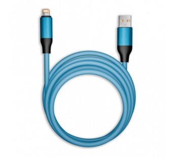 Кабель для зарядки и передачи, супертолстый BOLD TYPE C - LIGHTNING мятный, 3А, TPE, 1 м, Smartbuy#2112364