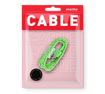 Дата-кабель Smartbuy USB - 8-pin для Apple, цветные, длина 1 м, зеленый (iK-512c green)/500#2111934