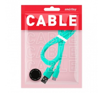 Дата-кабель Smartbuy USB - micro USB, цветные, длина 1 м, зеленый (iK-12c green)/100#2112181