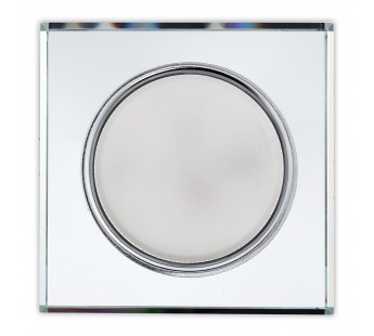 Светильник встраиваемый под лампу GX53 зеркальный/серебро скошенный край (SBL-14SL-GX53)/30#2118564