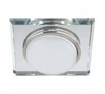 Светильник встраиваемый под лампу GX53 зеркальный/серебро скошенный край (SBL-14SL-GX53)/30#2118565