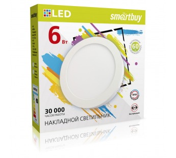 Накладной (LED) светильник Round SDL Smartbuy-6w/4000K/IP40 (SBL-RSDL-6-4K)/100#2118626