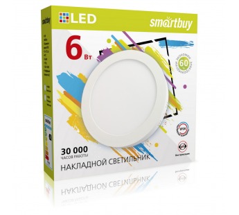 Накладной (LED) светильник Round SDL Smartbuy-6w/6500K/IP40 (SBL-RSDL-6-65K)/100#2118624