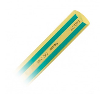 Термоусаживаемая трубка 16/8, желто-зеленая, 10 шт по 1 метру (SBE-HST-16-yg)#2112058