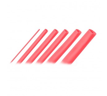 Термоусаживаемая трубка, 2/1-4/2-6/3-8/4-10/5-12/6 (6 р-ов по 3 шт, 10 см), красная (SBE-HST-as-r)#2112033