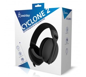 Полноразмерные беспроводные наушники Smartbuy CYCLONE 2, Bluetooth, микрофон, 40мм, черные (SBH918)#2115408