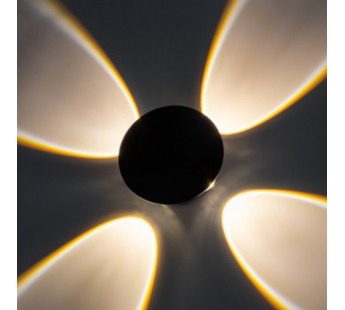 Уличный светодиодный настенный светильник SPHERE 4*1Вт Smartbuy 3000К IP65 черный (SBL16856)#2114258