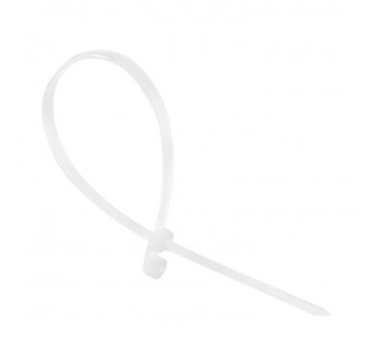 Хомут нейлоновый с монтажным отверстием 3,6х200мм, белый (SBE-CTH-36-200-w)/100#2112027