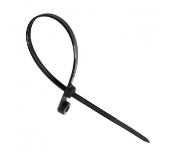 Хомут нейлоновый с монтажным отверстием 3,6х200мм, черный (SBE-CTH-36-200-b)/100#2112028