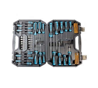 Набор отверток, головок, реверс, 100 штук, PH,PZ,SL,TORX,TORXH,HEX,S, 4-12 мм,  СR-V Smartbuy Tools#2112088