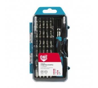 Отвертка с набором бит (насадок) 31 предмет, отвертка, 30 бит, CR-V, Smartbuy One Tools/40#2112090