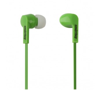 Внутриканальные наушники Smartbuy PRIME, динамики 10мм, плоский каб,зелен,3 пары вставок(SBE-155)/60#2114182