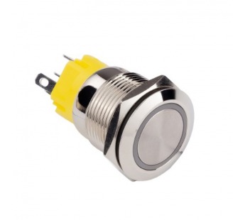 Кнопка антивандальная 19мм 250В с фиксацией (5с) ON-OFF/OFF-ON подсв/красная (SBE-32-S39f19-rp)#2114194