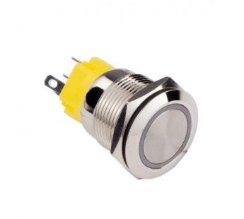 Кнопка антивандальная 19мм 250В с фиксацией (5с) ON-OFF/OFF-ON подсв/красная (SBE-32-S39f19)#2114056