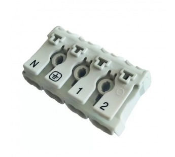 Клемма пружинная соединительная КСП4-L+N, 16A, с монтажными ножками 8 шт. (SBE-sc-4-rp)#2114158