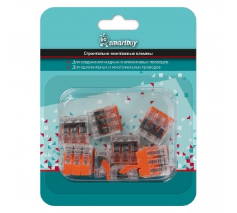 Строительно-монтажные клеммы компактные 3-х контактные (упак. 10шт.) (SBE-ccwcc-3-rp)#2112633