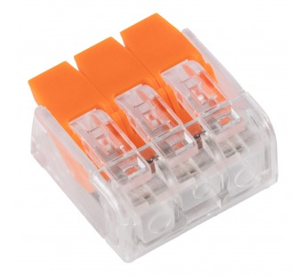 Строительно-монтажные клеммы компактные 3-х контактные (упак. 10шт.) (SBE-ccwcc-3-rp)#2112632