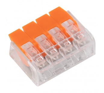 Строительно-монтажные клеммы компактные 4-х контактные (упак. 8шт.) (SBE-ccwcc-4-rp)#2112635