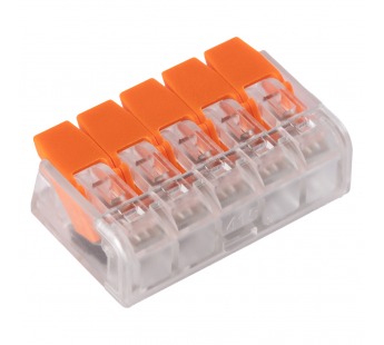 Строительно-монтажные клеммы компактные 5-и контактные (упак. 8шт.) (SBE-ccwcc-5-rp)#2112639