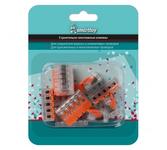 Строительно-монтажные клеммы компактные 5-и контактные (упак. 8шт.) (SBE-ccwcc-5-rp)#2112640