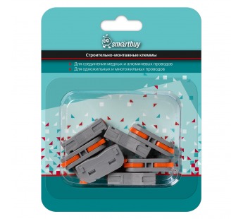 Строительно-монтажные клеммы проходные 1-1, 2 контакта, 1 полюс (упак. 8 шт.) (SBE-ptcwcc-1-rp)#2112643