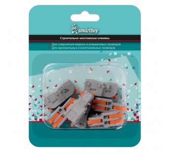 Строительно-монтажные клеммы проходные 1-2 ,3 контакта, 1 полюс (упак. 8 шт.) (SBE-cwcc-1-2-rp)#2112645