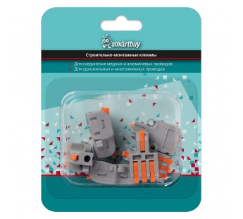 Строительно-монтажные клеммы проходные 1-3 ,4 контакта, 1 полюс (упак. 6 шт.) (SBE-cwcc-1-3-rp)#2112648