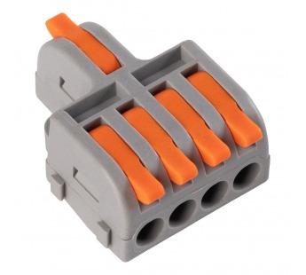 Строительно-монтажные клеммы проходные 1-4 ,5 контактов, 1 полюс (упак. 6 шт.) (SBE-cwcc-1-4-rp)#2112652