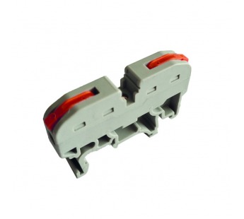 Строительно-монтажная клемма с рычажками на DIN-рейку проходная 1 полюс 0,08-4 мм2 (SBE-dincwcc-1)#2114175