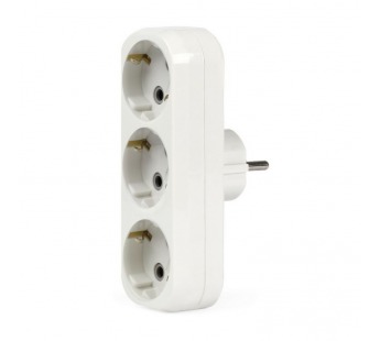 Разветвитель Smartbuy, 3 гнезда с заземлением плоский 16А 250B (SBE-16-A02-3z)/100#2112681