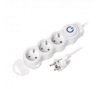 Удлинитель New, 3 гнезда, 3 м, 16А/3,5кВт с выкл. и заземлением ПВС 3х1,0 (SBE-16-3-03m-ZS)#2113347