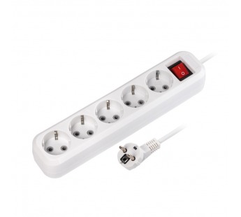 Удлинитель Smartbuy, 5 гнезд 3 м, 16А/3,5кВт с выкл. и заземлением ПВС 3х1,0 (SBE-16-5-03-ZS)#2112781