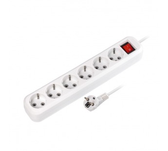 Удлинитель Smartbuy, 6 гнезд 7 м, 16А/3,5кВт с выкл. и заземлением ПВС 3х1,0 (SBE-16-6-07-ZS)#2112786