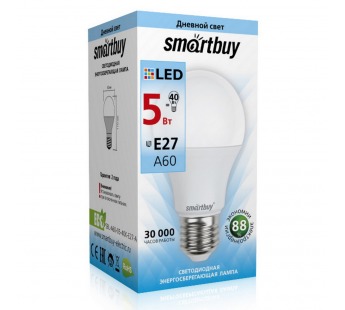 Светодиодная (LED) Лампа Smartbuy-A60-05W/4000/E27 (SBL-A60-05-40K-E27-A)#2112996