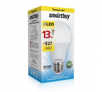 Светодиодная (LED) Лампа Smartbuy-A60-13W/3000/E27 (SBL-A60-13-30K-E27-A)#2112938