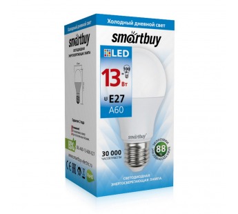 Светодиодная (LED) Лампа Smartbuy-A60-13W/6000/E27 (SBL-A60-13-60K-E27)#2112933