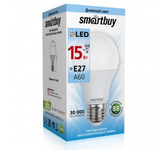 Светодиодная (LED) Лампа Smartbuy-A60-15W/4000/E27 (SBL-A60-15-40K-E27)#2112992